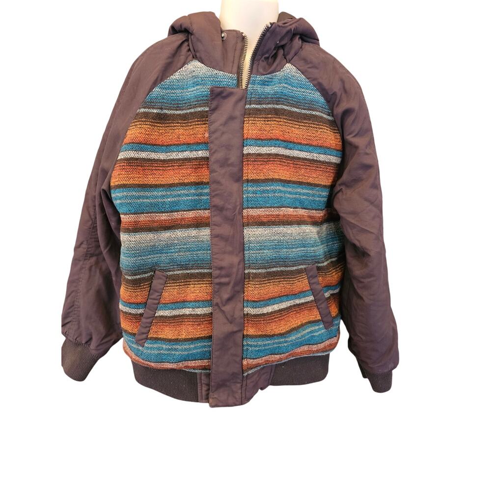 Cruel girl wool blend boho weaved insulated coat jacket L large warm winter FLAW